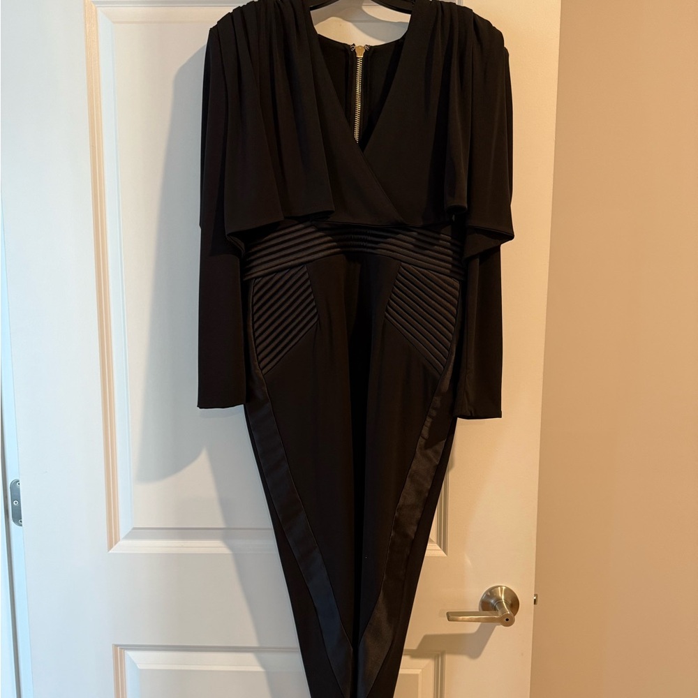 Black mid length dress
